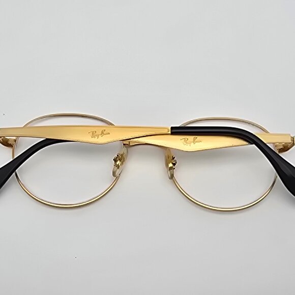 Ray-Ban RB6343 2860 Gold Phantos Round Eyeglasses Frame 47-19-140 - Picture 9 of 12